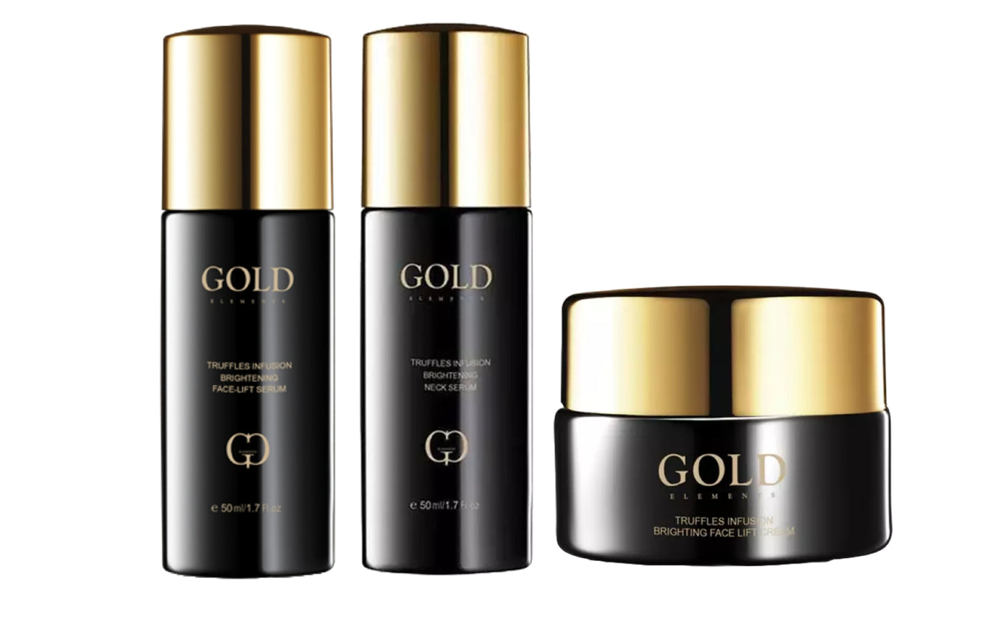 24K Instant Firm & Lift 3-Piece Set - Truffle Infusion Neck Serum, Brightening Face Cream & Serum