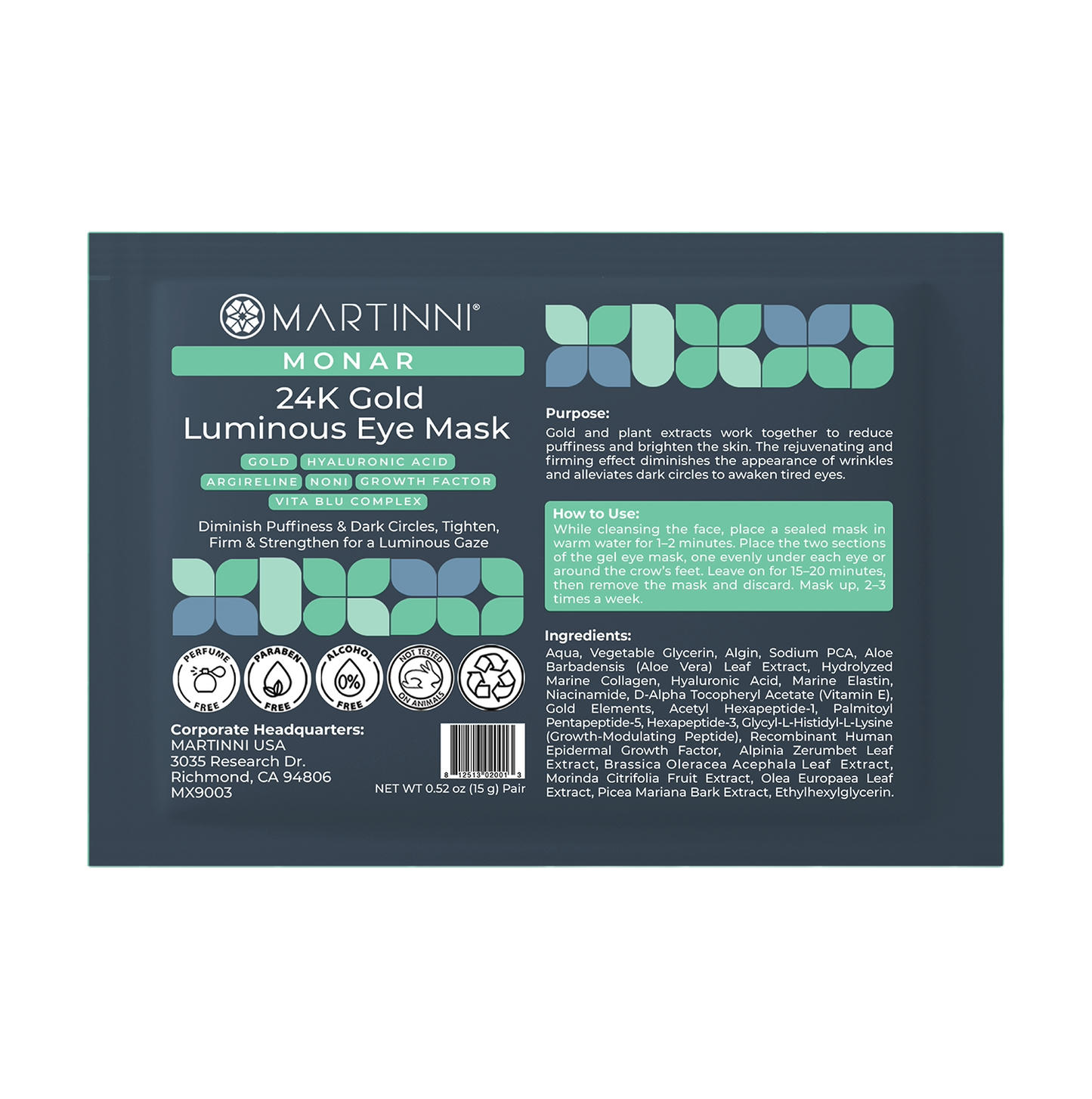 24K Gold Luminous Eye Mask 0.52 oz / 15g
